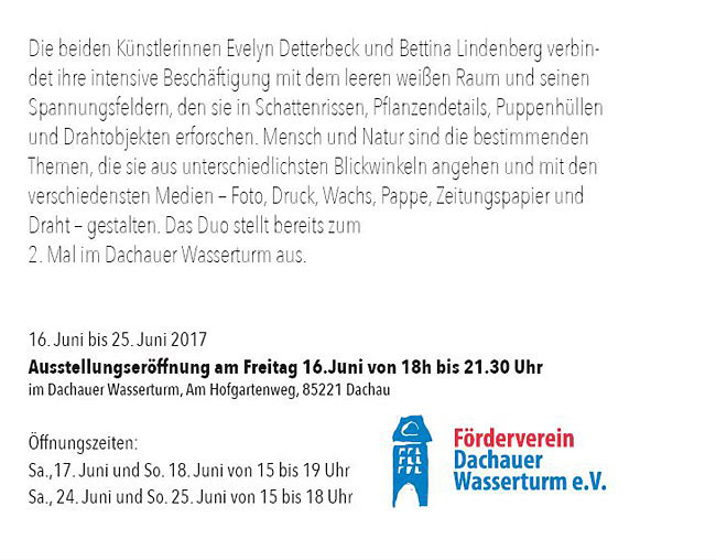Ausstellung Zwischenr&auml;ume Evelyn Detterbeck